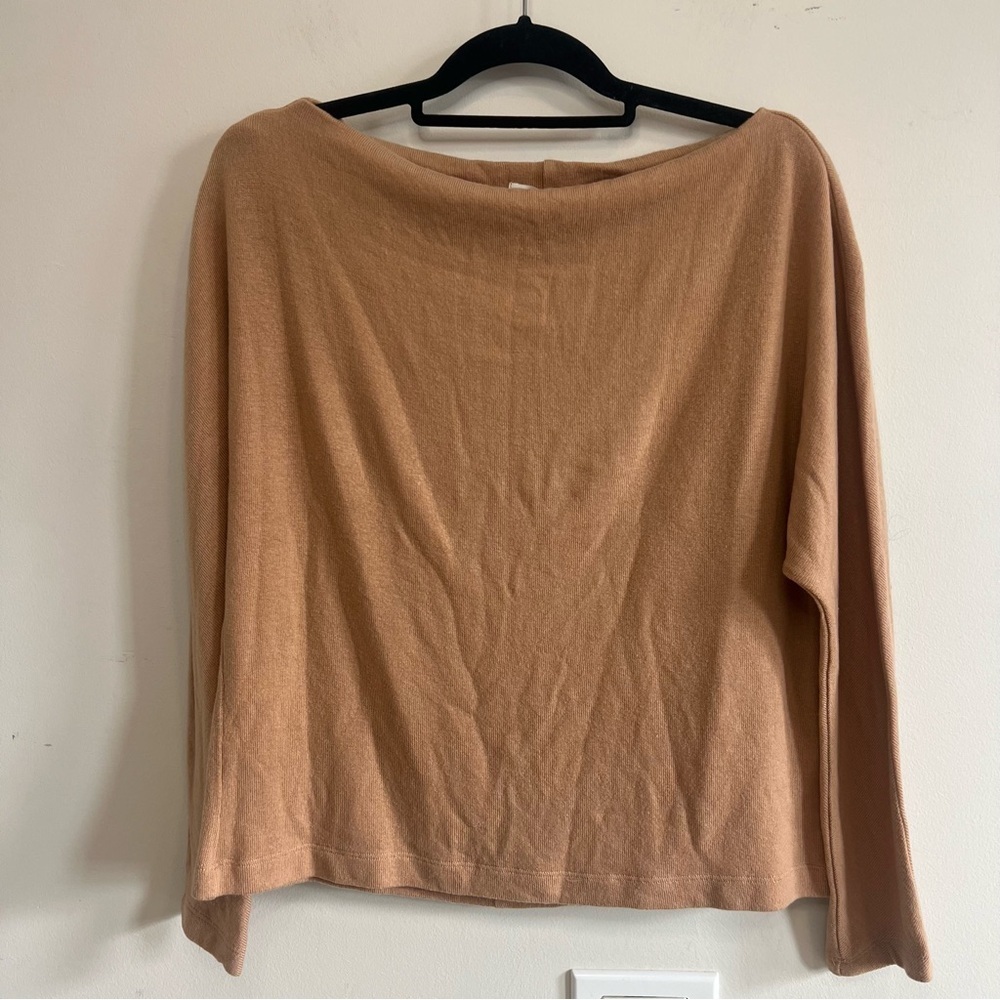 Reformation Camel Knit Long Sleeve Top Careerwear Work Office Spring Career